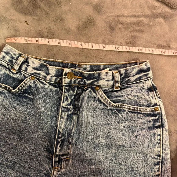 Action West Acid Wash Jeans Women Size 2/11 100% Cotton Distressed Denim - Picture 6 of 10